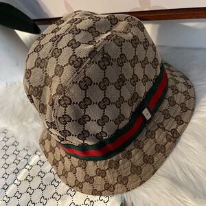SIZE L Brown Patterned Bucket Hat